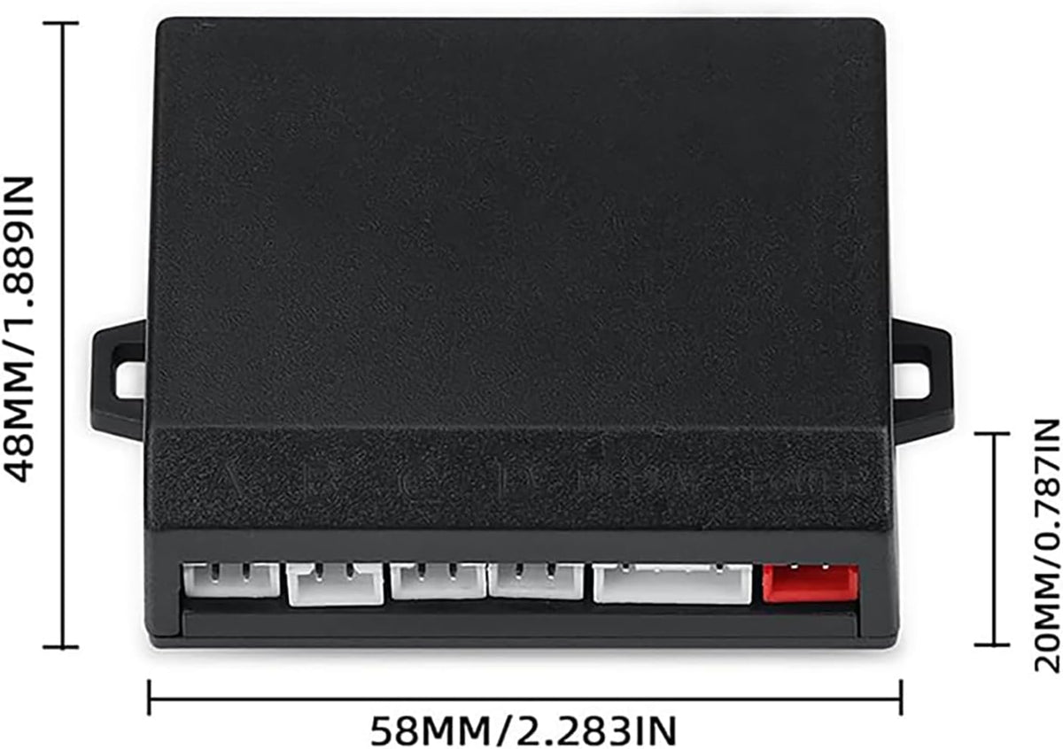 Car Reverse Backup Parking Sensor Radar System kit The LED Display with 3 Colors can Both Shows Distance Data and warn You with beep Sound Adjustable Volume Compact and Easy to Install (Brown)