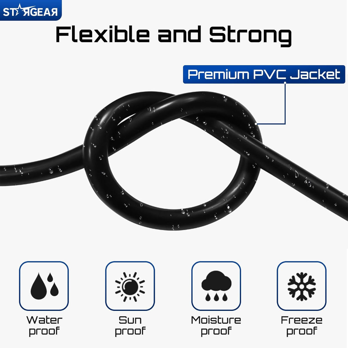 Starlink Mini Cable 16.4FT, 16AWG Replacement Starlink DC Power Cable Starlink Mini Accessories, Starlink Power Cord Barrel Jack 5A Charging Cord Waterproof Outdoor