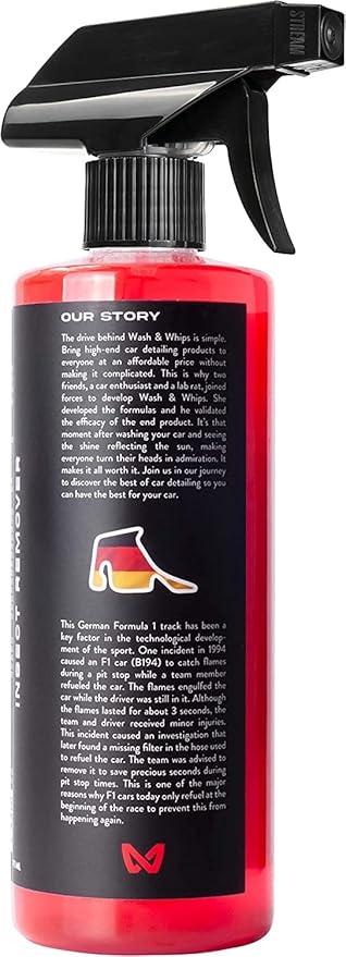 WASH&WHIPS Hockenheim Insect Remover - for Droppings & Grease for Car Detailing, RVs, Trailers, Airplanes Professional Strength Dissolves without Scratching, 16 fl oz (2pk)