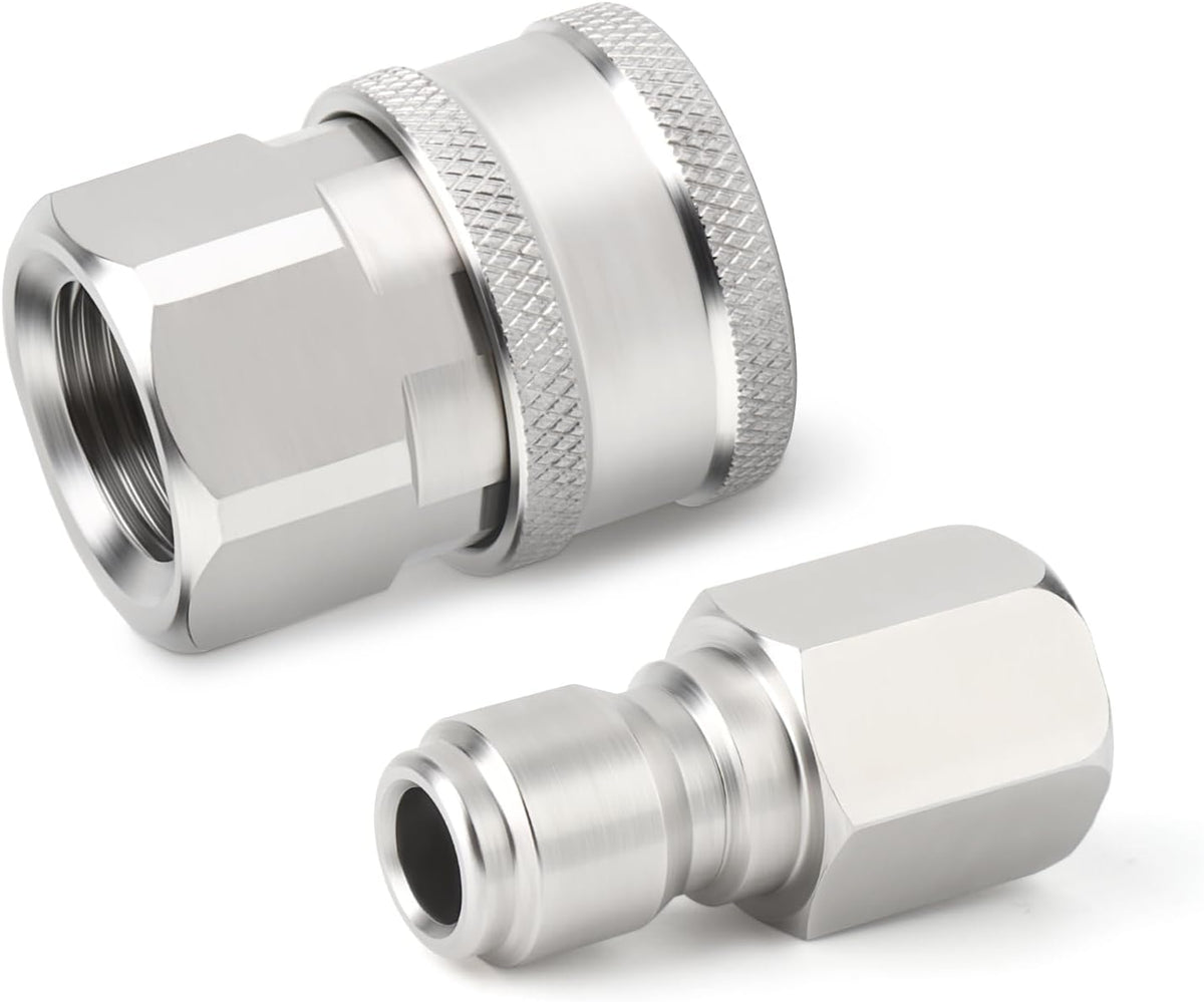TAISHER 12PCS 304 Stainless Steel Pressure Washer Adapter Kit, Quick Connect Fittings,3/8" Female
