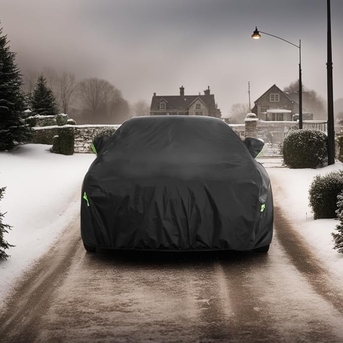 Car Cover Custom Fit for Honda Civic, Waterproof All Weather Full Exterior Sedan Cover Rain Snow UV Protection Cover with Door Zipper