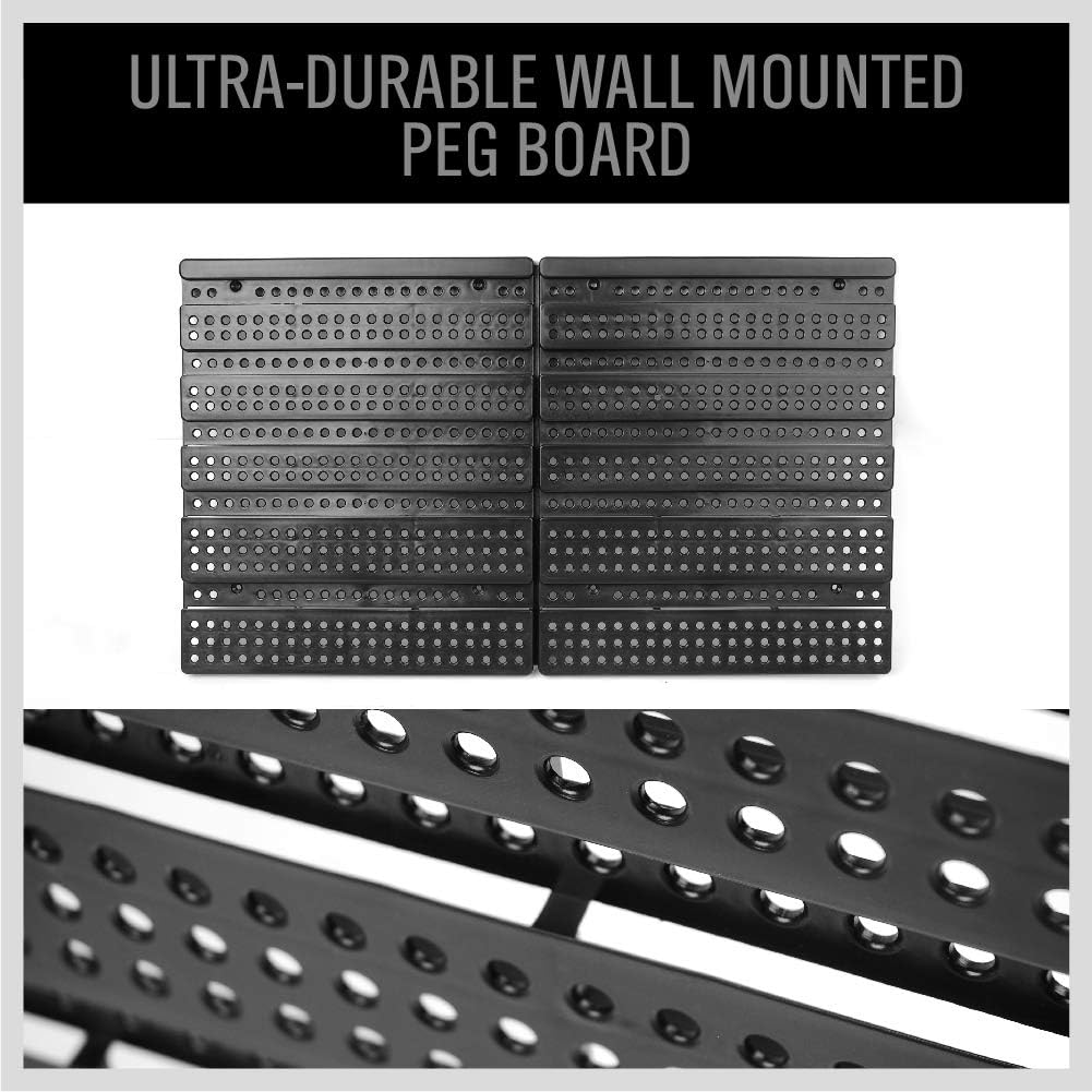 30-Bin Wall-Mounted Storage Rack System - Heavy-Duty Garage Tool Organizer for Screws, Nuts, Bolts, Nails, Beads, and Small Hardware Parts - Easy Installation and Customizable