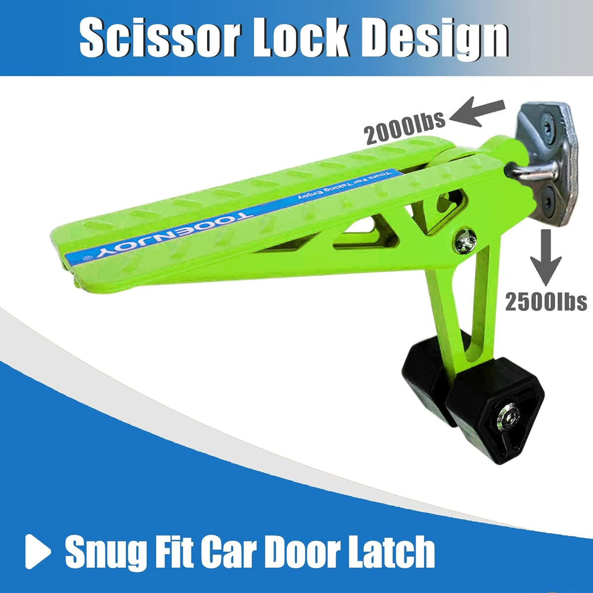 TOOENJOY Universal Fit Car Door Step, Foldable Roof Rack Door Step Up on Door Latch, Both Feet Stand Pedal Ladder, Easy Access to Rooftop for Most Car, SUV, Truck, Max Load 400 lbs(Green