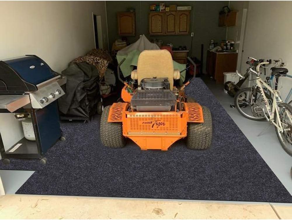 Garage Floor Mat,Absorbent Oil Mat—Floor Mat for Golf Carts,Motorcycles,Protect Garage and Shop Floor Surface,Absorbent Felt and Leak-Resistant Anti-Slip Backing,Reusable/Washable (7'6"x18'1")