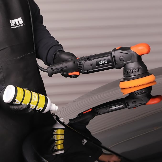 SPTA Buffing Polishing Pads Kits, with 3Pcs 6.5 Inch Polishing Pads,16oz Polishing Pad Cleaner, 2 Microfiber Towel and 1 Pad Cleaning Brush, All for Car Buffer Polisher, Polishing and Buffing