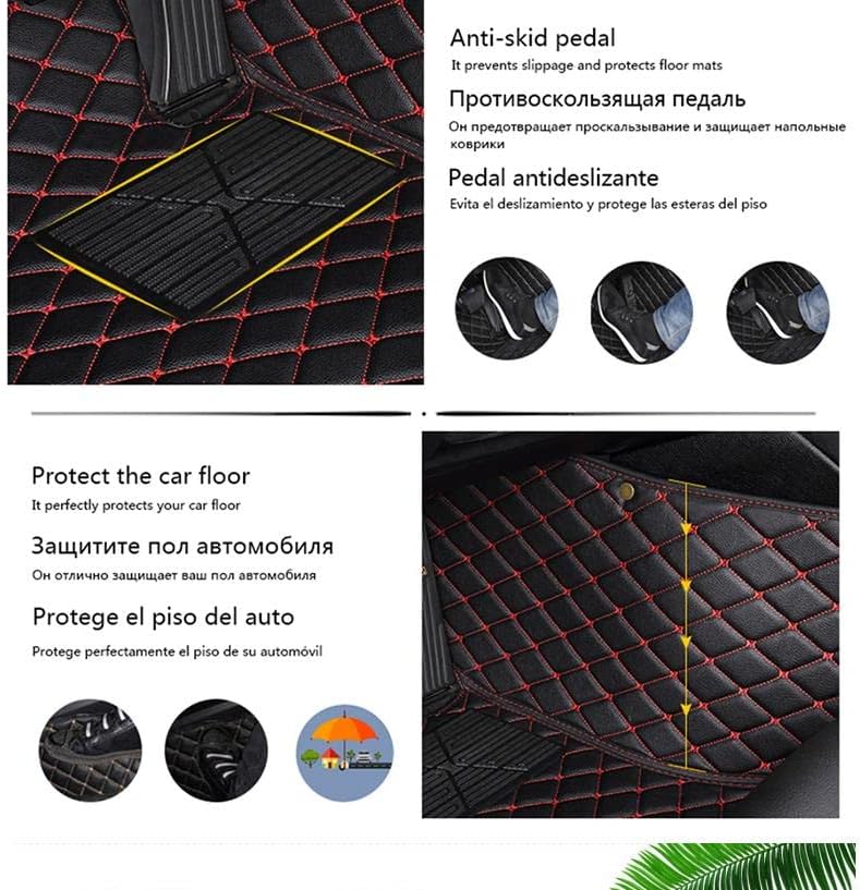 Custom Car Floor Mat Compatible with BMW Mercedes-Benz Toyota Cadillac Lexus Honda Infiniti Nissan Hyundai Kia Audi All Models Cars Sedans SUVs Automotive Mats (Dark Blue Stripe)