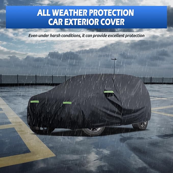 Car Cover Custom Fit for Jeep Grand Cherokee 2000-2025, Migaven Waterproof Full Exterior Cover Sun Rain Protection with Door Zipper and Cotton Lining