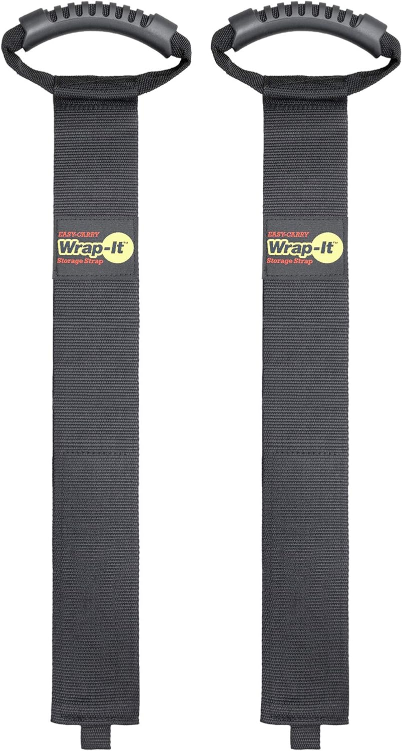 Easy-Carry Wrap-It Storage Straps - 36” (2-Pack) – Heavy-Duty Hook and Loop Cord Carrying Strap, Hanger, and Organizer with Handle for Pool Hoses, Garden Hoses, Cords, Cables and More