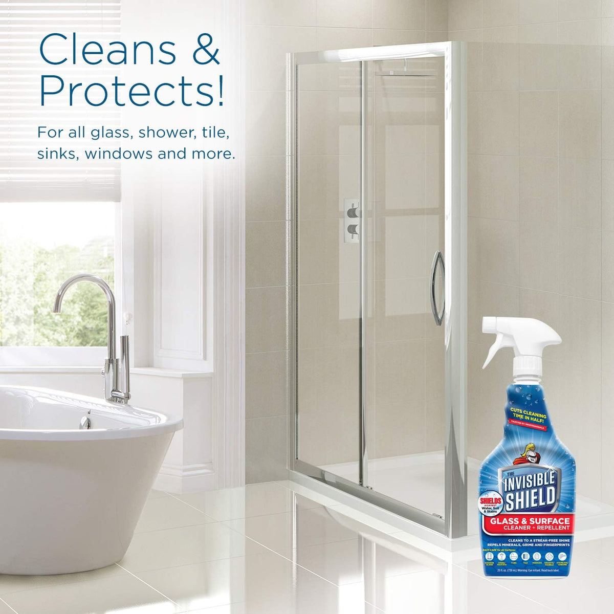 Invisible Shield Glass & Surface Cleaner and Repellent 32 fl. oz. Cleans and Protects against future dirt on multi surfaces by UNELKO- Clean-X (2)