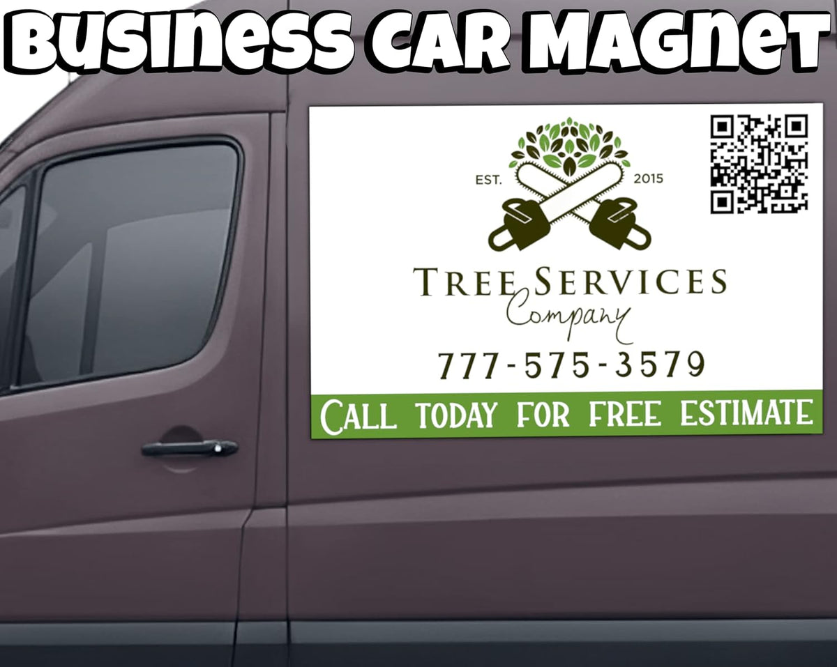 My Happy Customized Gifts Custom and Professional Logo Magnet Sign Personalized Logo for Your Car, Van, Truck Advertise Your Business Magnetic Signs