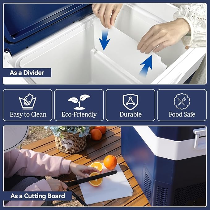 Car Fridge Portable 12V Refrigerator 40 Quart 12 Volt Freezer Compressor Cooler 12V/24V DC 110~240 V AC for Truck Van RV Camper SUV and Home Use (HC-38P5s)