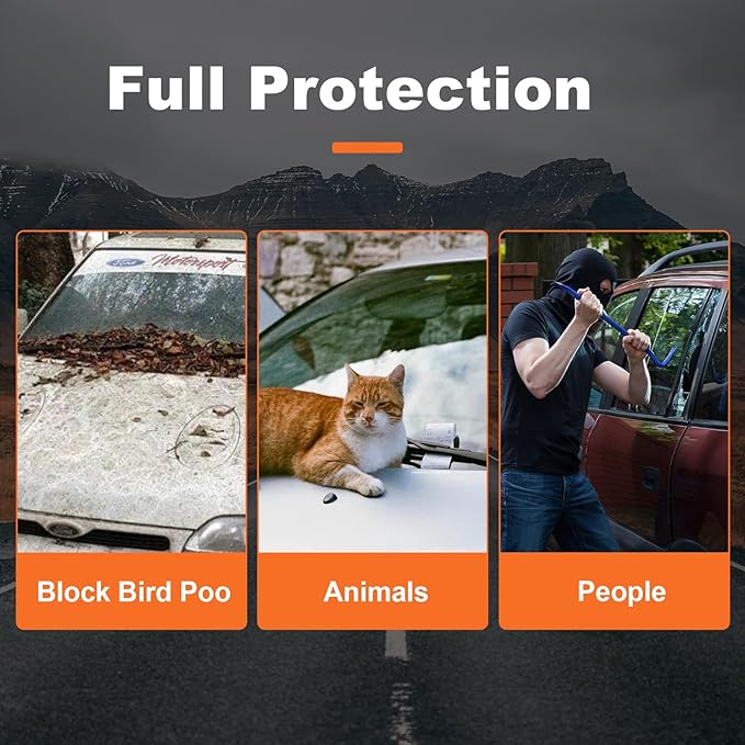 Car Cover Waterproof All Weather for Automobiles Winter Snowproof Rain UV Protection Heavy Duty Outdoor Sedan Car Cover & Car Snow Cover Universal Fit for Sedan Length Up to 188’’