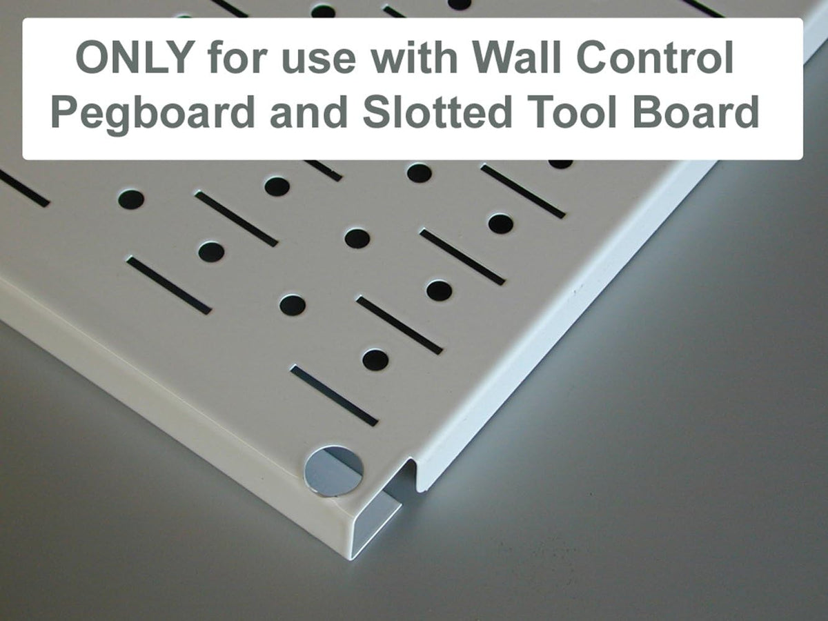 Wall Control 4 ft. Metal Pegboard Organizer - Standard Tool Storage Kit & Deluxe Hook Assortment for Slotted Tool Board - White