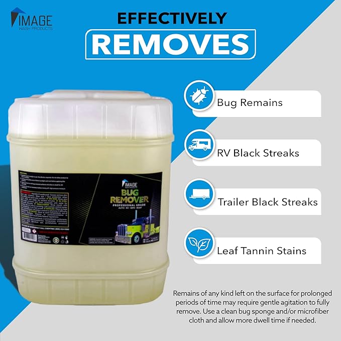 Image Wash Products Bug Remover โ (5 Gallon) Best Bug Remover for Cars/Truck Exterior | Bug Cleaner for Vehicles, Car Bug Remover Spray, Bug Off Car Cleaner, Bug Wash for Cars
