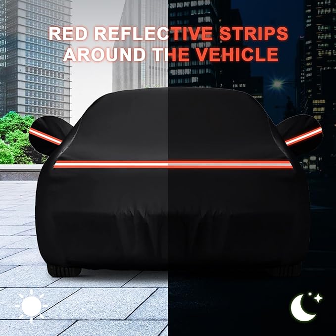 for Dodge Charger Car Cover Waterproof All Weather, 6 Layers Car Cover Waterproof All Weather 210D Windproof Fit for Dodge Charger 2006-2023