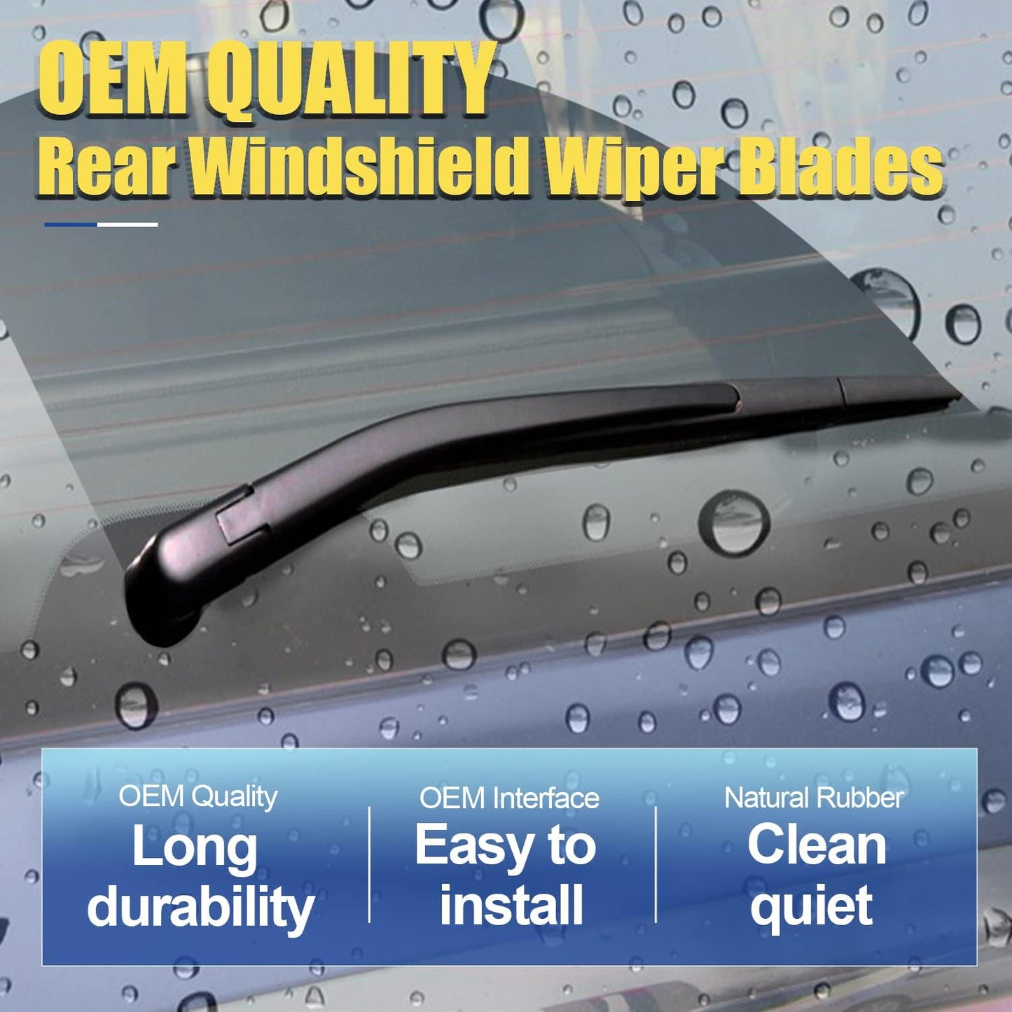 3 wipers Replacement for 2011-2015 Kia Sorento/2010-2019 Kia Soul/2015-2019 Kia Soul EV, Windshield Wiper Blades Original Equipment - 24"+20"+11" (Set of 3) U/J HOOK