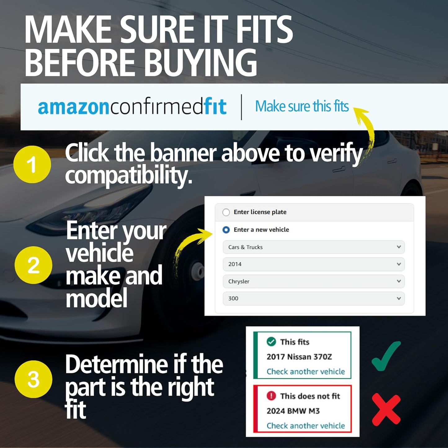 Premium Semi-Metallic Front Brake Pads (1001-1178M) Compatible with Lexus IS250 2006-2015