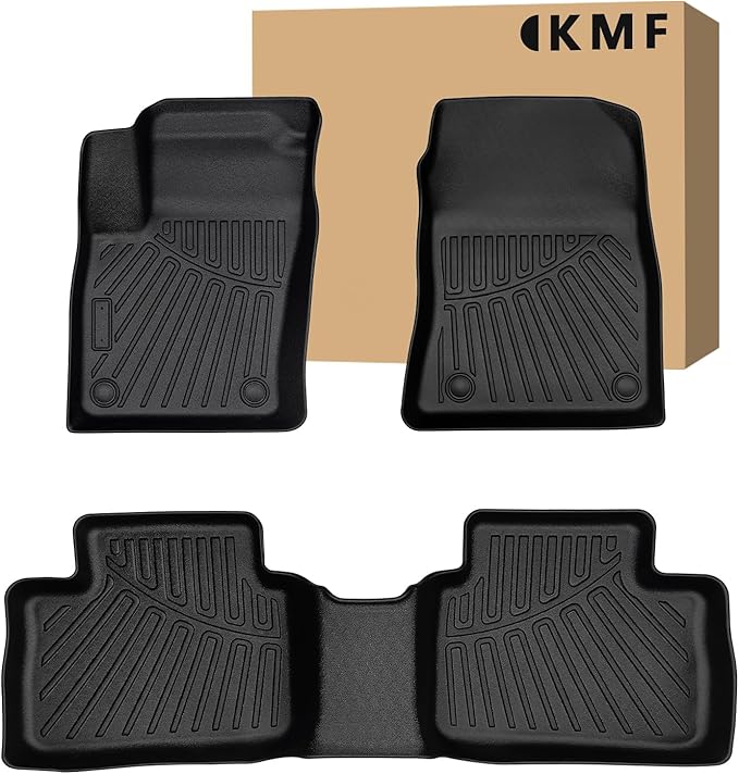 KMF Custom Fit Floor Mats for Nissan Kicks 2025 2026 S/SV/SR Accessories, Kicks Mat All Weather TPE Waterproof Car Floor Liners Front & Rear 2 Row, 3D Protection Anti-Slip Deep Grooves Car SUV Mats