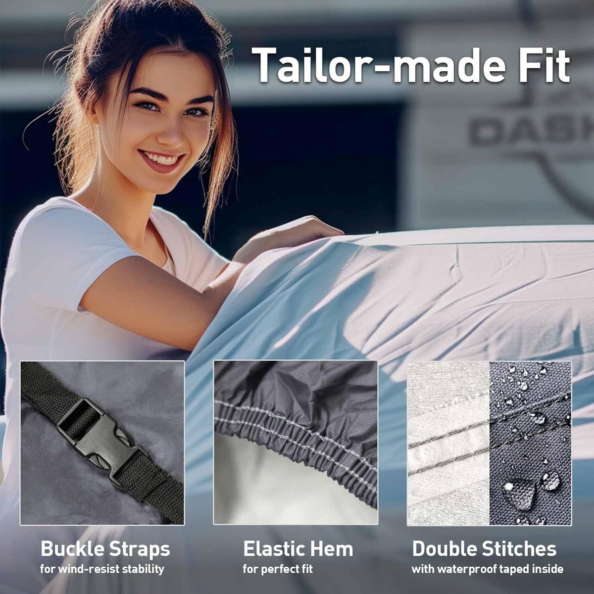 DaShield Ultimum Series Cadillac CT4-V 2020-2026 Sedan 4-Door All Weather Protection Semi Custom Fit Dust, Sun, Snow, Rain Protection Indoor Outdoor