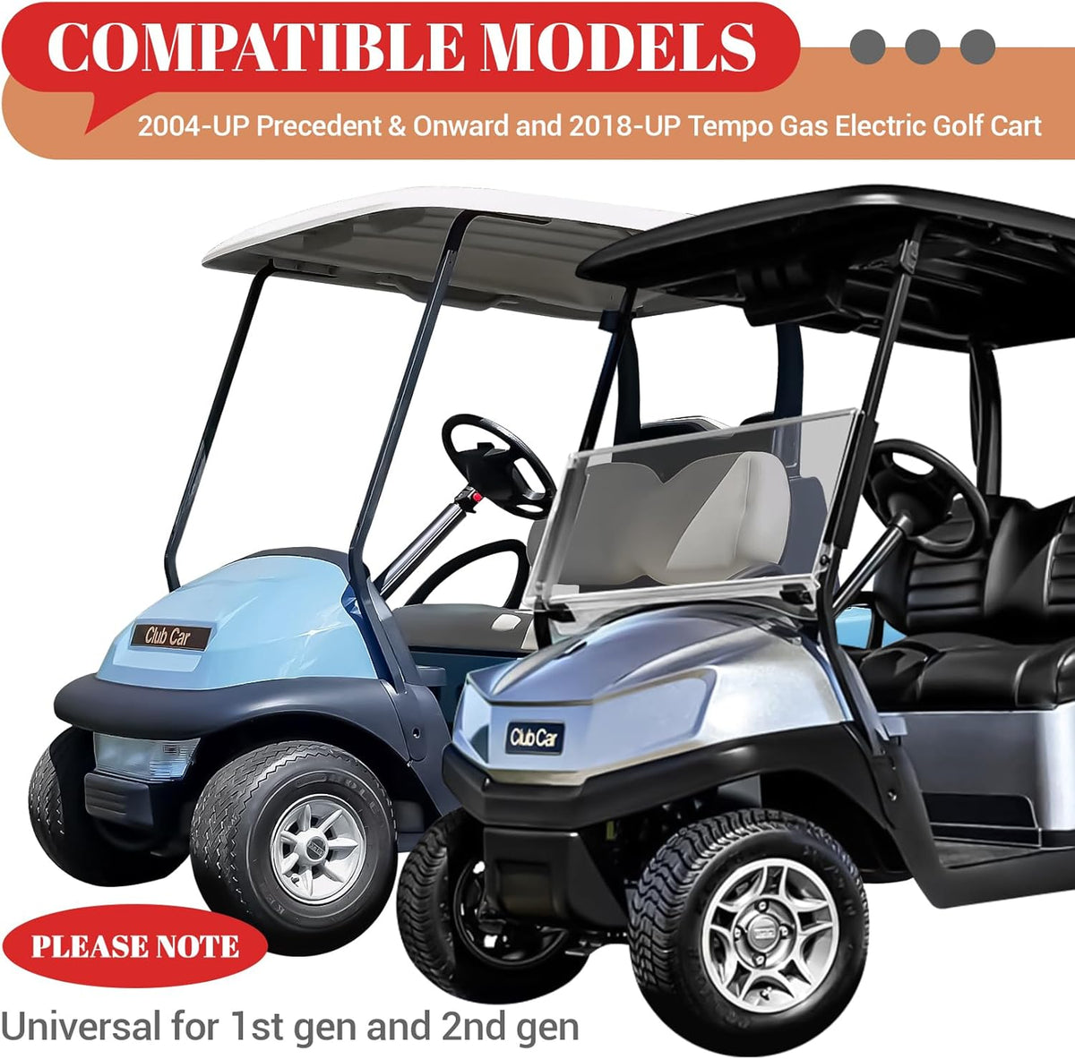 Drive-up Club Car Precedent Pedal Assy with Conversion Kit, Accelerator ASM Pedal&Brake Pedal (2nd gen), Universal for 2004-UP Precedent Onward & 2018-UP Tempo Gas Electric OEM 102500001 103974821