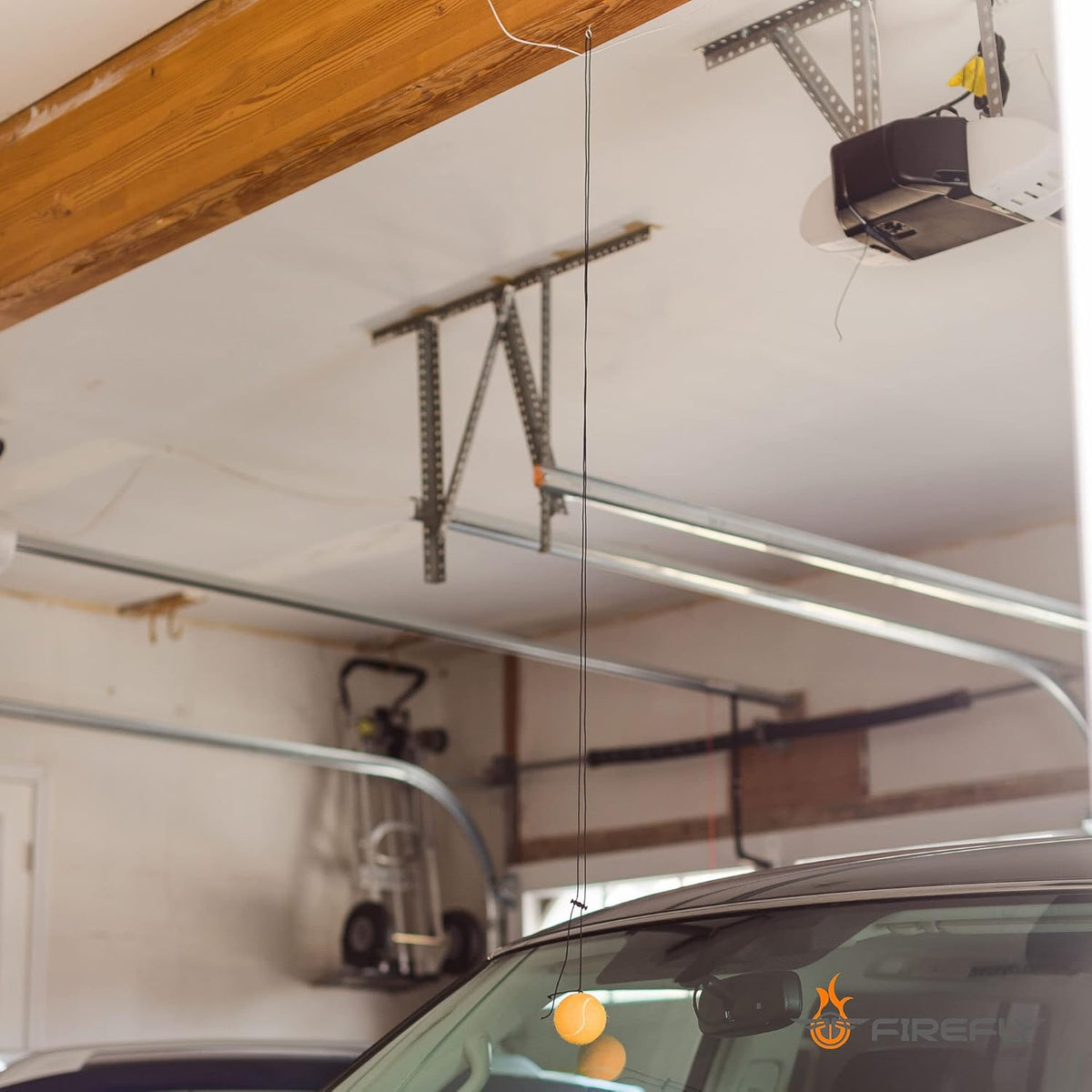 Garage Parking Aid Tennis Ball on a String for Garage Parking Precision Parking Guide Garage Car Stop Indicator | One-Pack