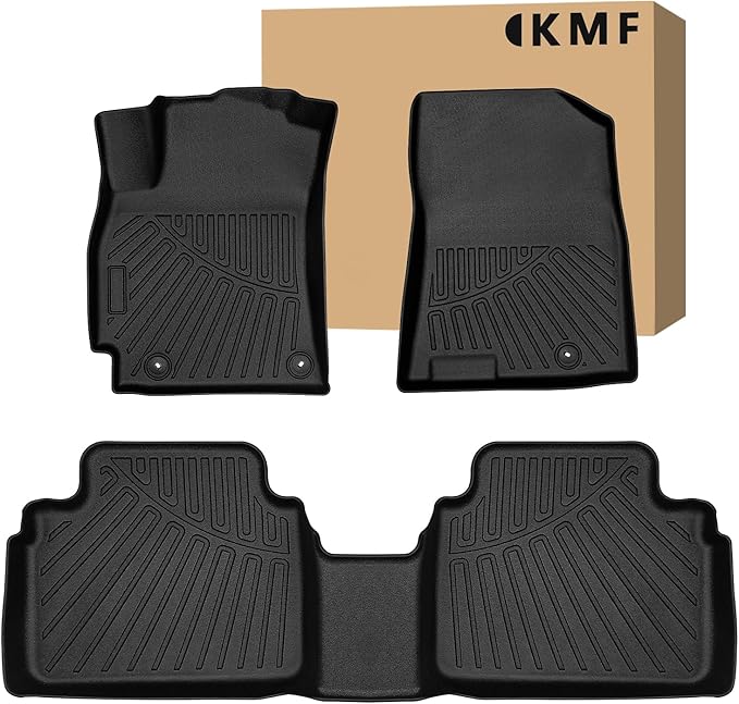 KMF Custom Fit Floor Mats for KIA K4 2025 Accessories, K4 Car Mat All Weather TPE Waterproof Car Floor Liners - Front & Rear 2 Row, LX, LXS, EX, and GT-line Turbo Anti-Slip Deep Grooves Car Mats