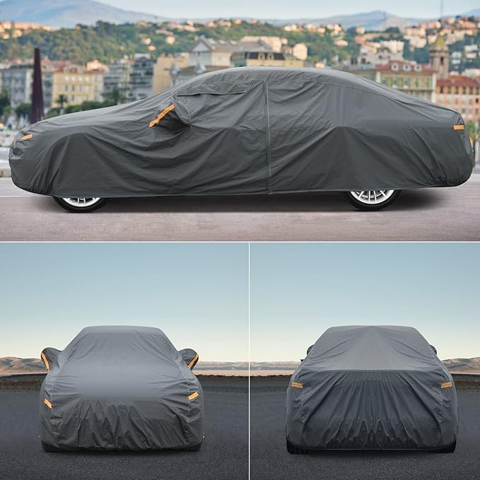 Premium Car Cover Custom Fit Kia Sportage (2010-2025), 16 Layers Heavy Duty Car Cover Waterproof All Weather with Zipper Door for Sun Rain Snow Dust Uv Protection