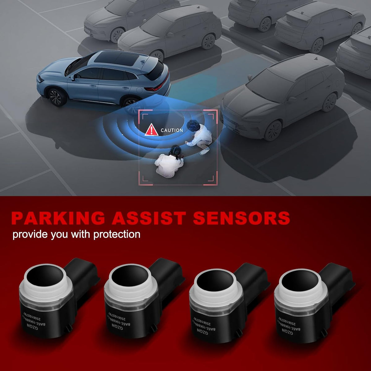 Parking Assist Sensor Compatible with Edge Escape Expedition Explorer Flex Focus Fusion Mustang Taurus MKS MKT MKX MKZ Navigator Mariner Milan 2011-2018,8A53-15K859-ABW 4PCS Parking Sensors