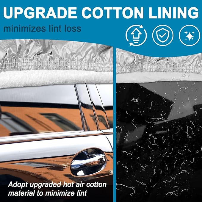 Car Cover for 2002-2025 Mini Cooper/Cooper S/Hardtop/Convertible 2-Door,Full Exterior Car Covers for Automobiles All Weather Waterproof Heavy Duty,Zipper/Cotton Rain UV Proof Custom fitγ210T Taffetaγ