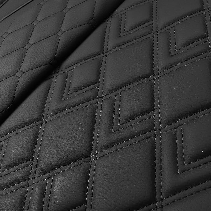 JOJOBAY Car Seat Covers for Dodge Ram Full Set,Fit Ram 2009-2023 1500/2500/3500 Pick-up Truck,Crew,Regular,Quad,Mega Cab,Waterproof Leather Seat Covers Protectors(5 PCS Full Set,Black)