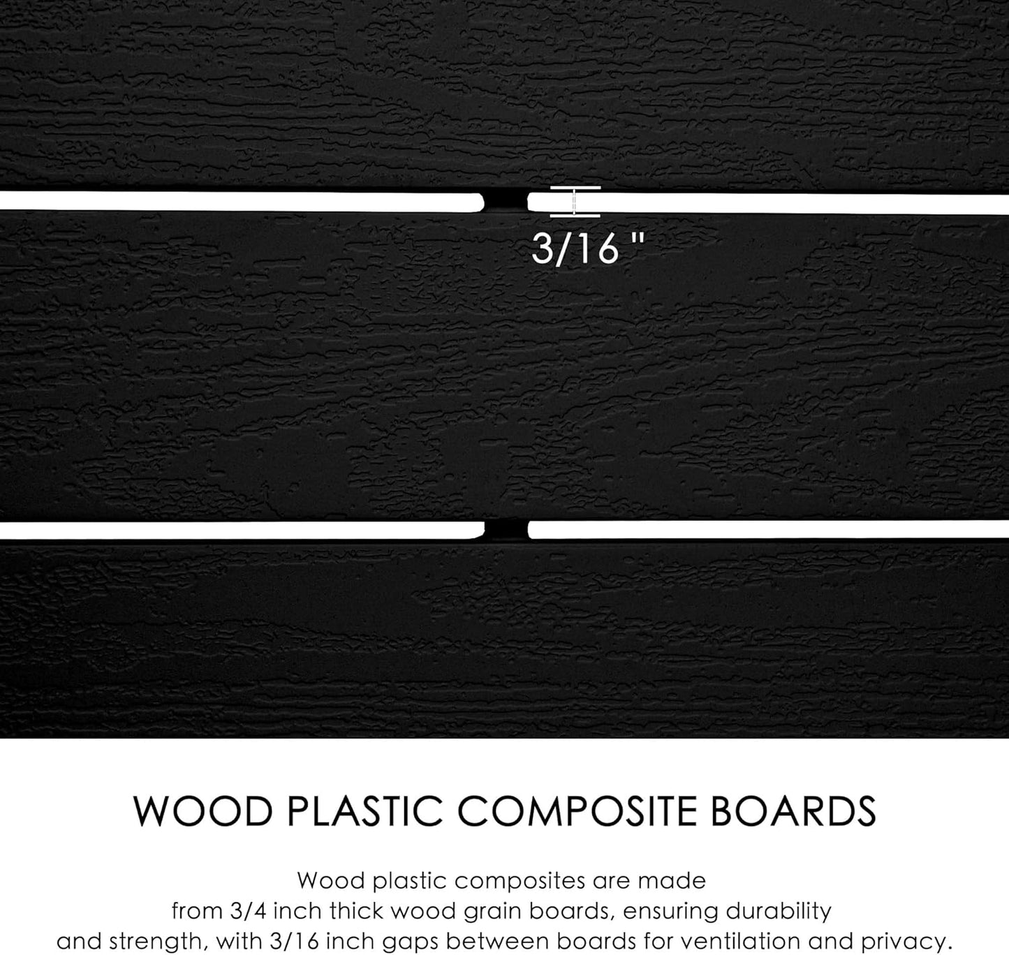 Kozyard 50" W x 48" H Privacy Screens Fence Panel Specifically for Hard Surfaces, Aluminum Post Air Conditioner Fence Panels, with Hard Surface Installation Kit for Outdoor Backyard Patio