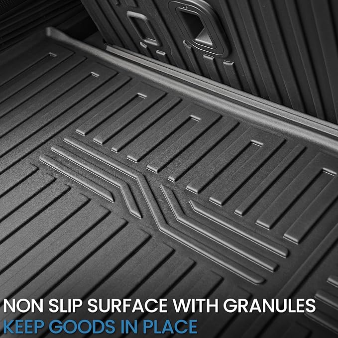 Cargo Mat with Backrest Mats for 2020-2024 2025 Ford Explorer Car Mat Accessories, All Weather TPE Cargo Liner Trunk Mat Active/ST Line/ST/Platinum(Cargo Mat with Backrest Mats)