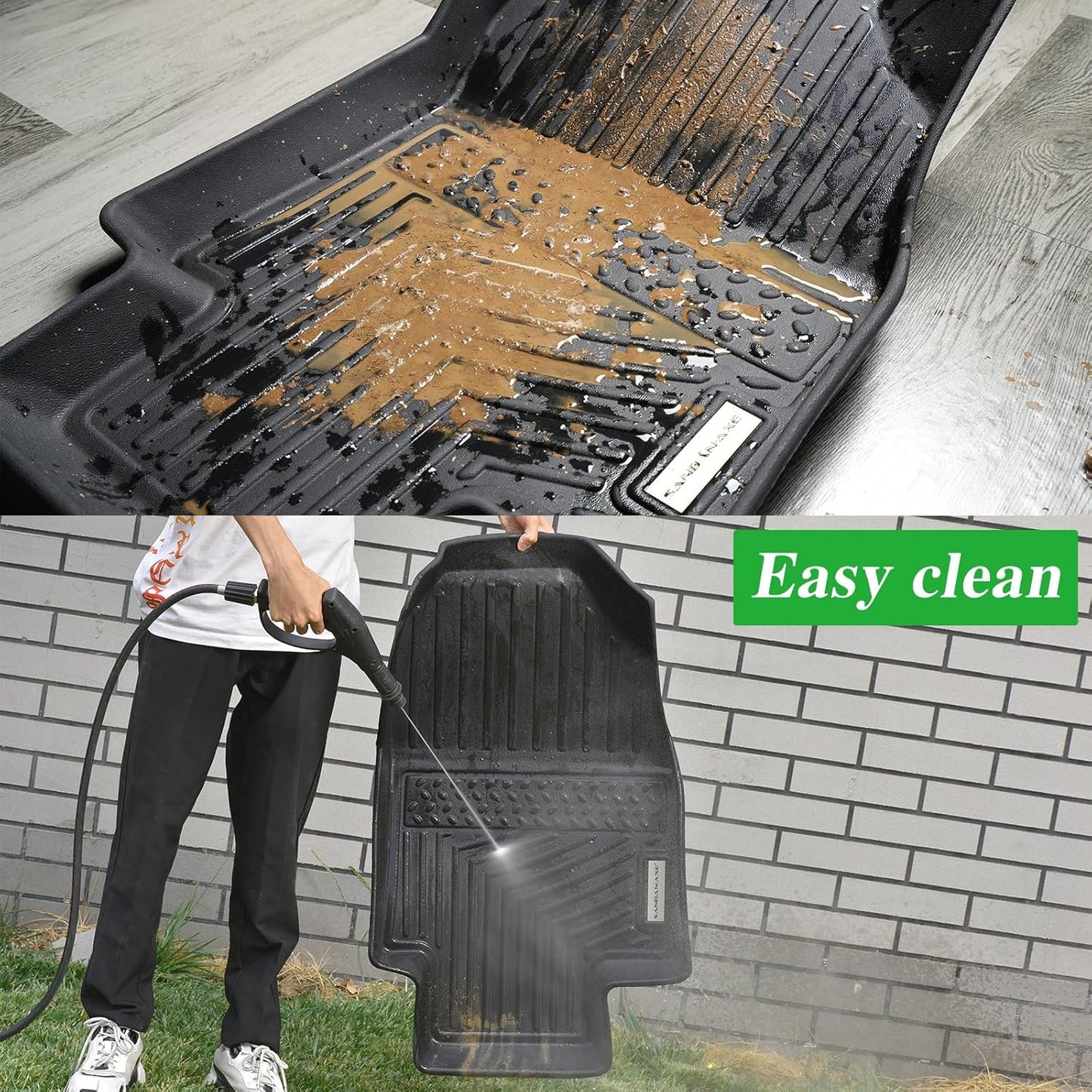Floor Mats for 2021-2024 2025 Chevrolet Suburban 7 Seats (2nd Row Bucket Seats)(not fit 8 Seats)/ GMC Yukon XL(Only XL) & Trunk mat TPE Floor Liners & Cargo Liner for Chevy