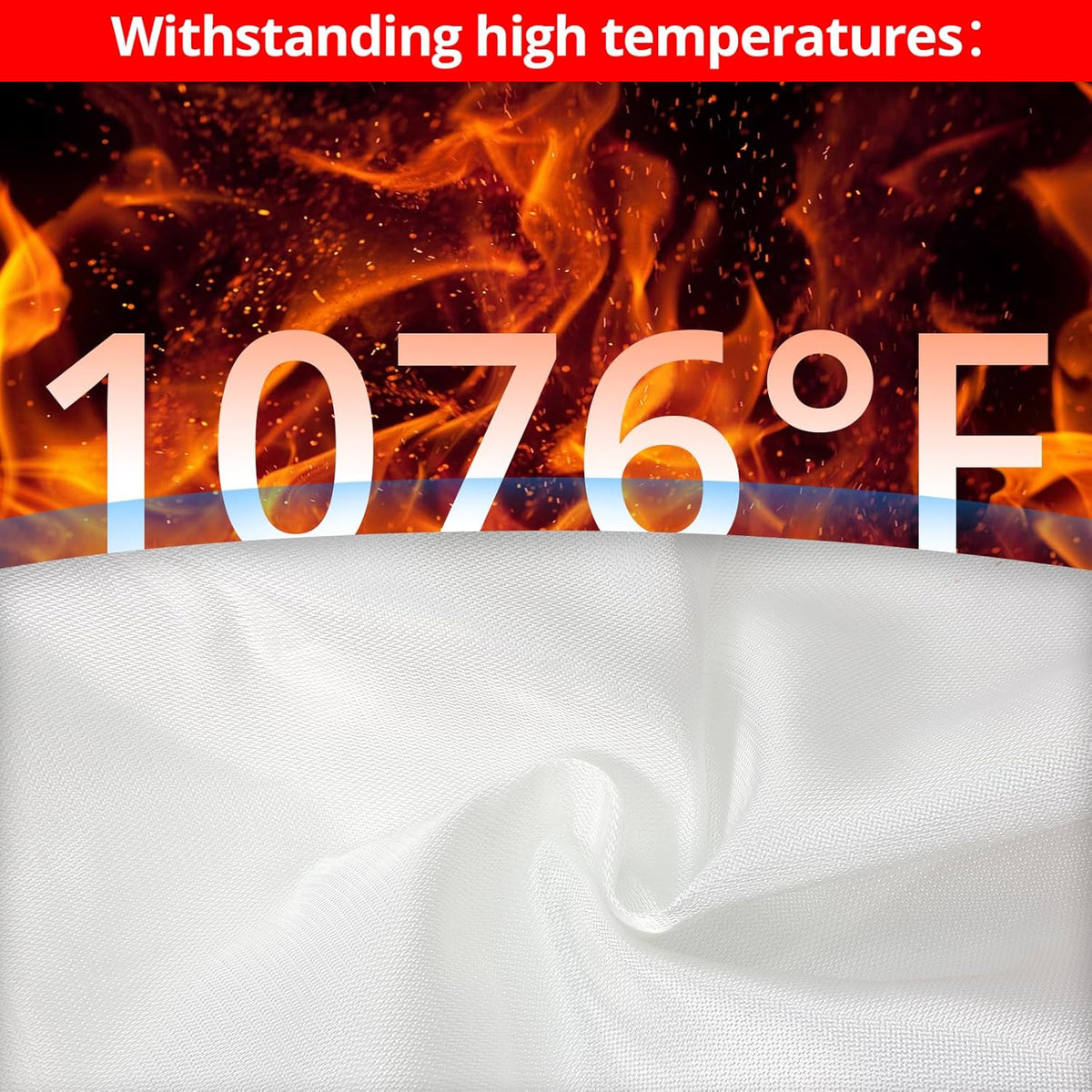 SecuCaptain Emergency Fire Blanket for Home and Kitchen - 40"x40" Flame Suppression Fiberglass Fire Blankets for House Camping Car Warehouse Office Emergency Survival Safety