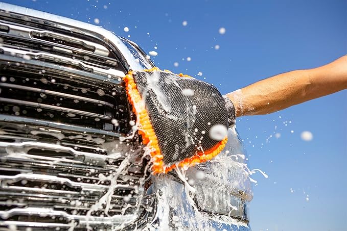 Car & RV Wash Brush Kit 48-144״ Long Extendable Handle Car, RV, Truck Washing Kit with Extension Pole - Microfiber Car Mop, Soft Washing Brush, Window Squeegee, Mitt, The Ultimate RV-Wash Cleaning Kit