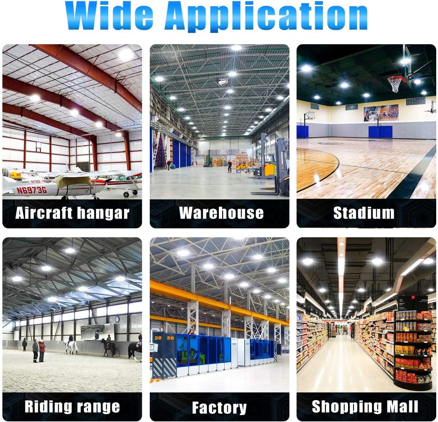 9 Pack 300W LED High Bay Light, UL&DLC Listed 41000LM Dimmable UFO High Bay LED Lights for Warehouse, 5000K Daylight IP65 Waterproof Commercial Bay Lighting πππππ-ππππ