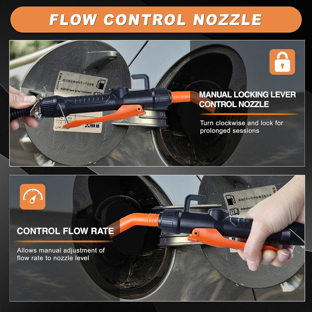 Portable Battery Operated Electric Fuel Transfer Pump, 2.2GPM, for transferring fuel oil, gasoline, diesel and water, easy to use Manual Fuel Pump, Multi-scenario Use Siphon Pumps