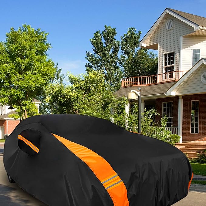 Avecrew Car Cover Waterproof All Weather for Automobiles, Outdoor Heavy Duty Full Exterior Covers for Sedans Up to 177" L