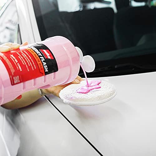 Malco Cherry Flash Automotive Liquid Paste Wax – Protect & Shine Your Vehicle/Easiest Way to Hand Wax Your Car/Lasting Gloss & Protection For Cars, Trucks, Boats, and Motorcycles / 64 Oz. (124864)
