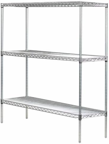 Omega 24" Deep x 48" Wide x 86" High 3 Tier Gray Starter Shelving Unit