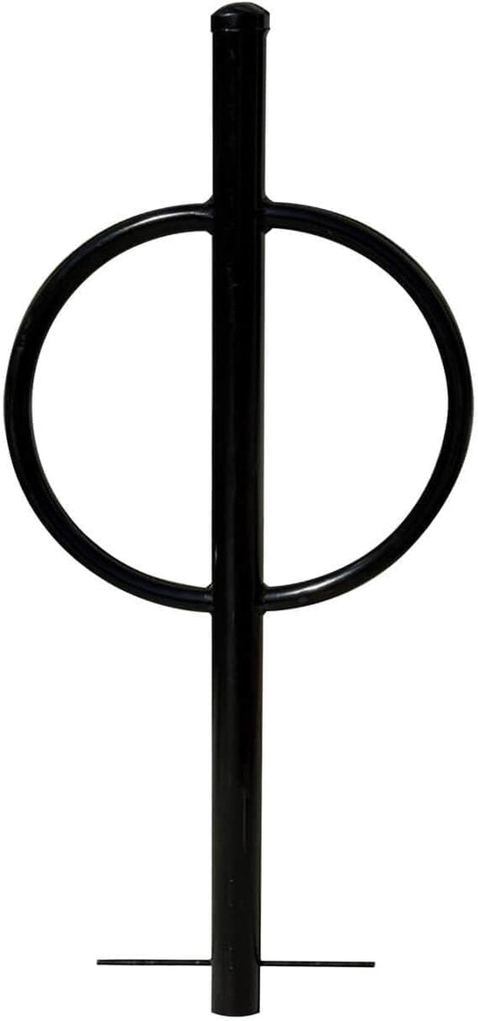 Sandbaggy Post and Ring Rack - In Ground - Commercial Outdoor Bike Parking & Storage Racks (Black, 2)