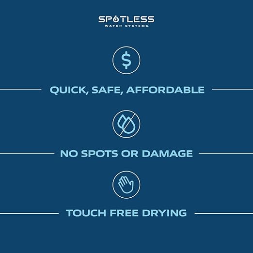 Spotless Water Systems - DI-120B, W/Integrated Bypass | Simple Window, Solar Panel, RV & Car Wash System, Works for All Vehicles, Motorcycles, Bikes, Boats, Planes, Yachts, Towel Drying Eliminated