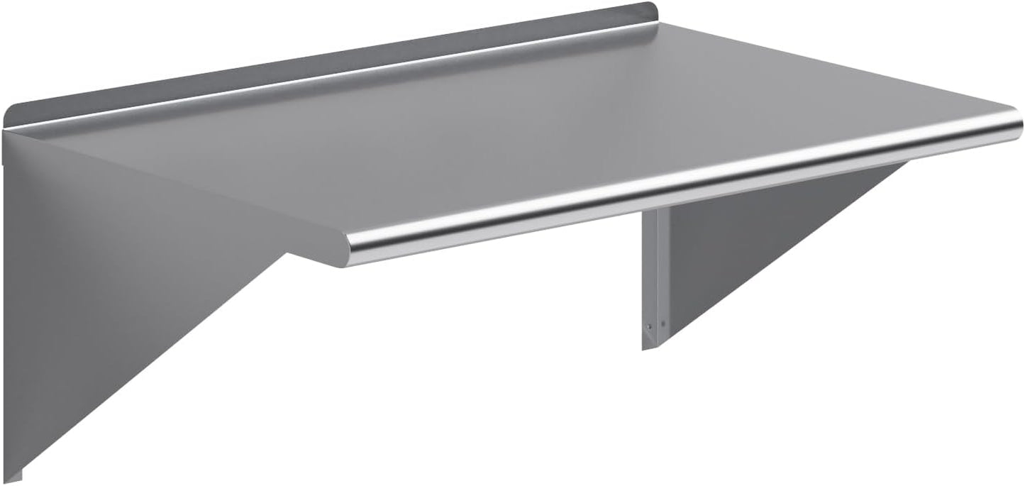 AmGood 36" Long X 24" Deep Stainless Steel Wall Shelf | NSF Certified | Appliance & Equipment Metal Shelving | Kitchen, Restaurant, Garage, Laundry, Utility Room