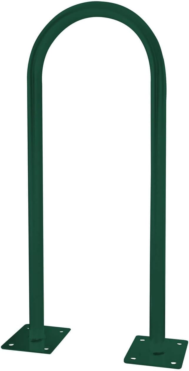 Sandbaggy U Shaped Bike Rack - Outdoor, Commercial - Galvanized Steel - Surface/Ground Mounted (10, Green)