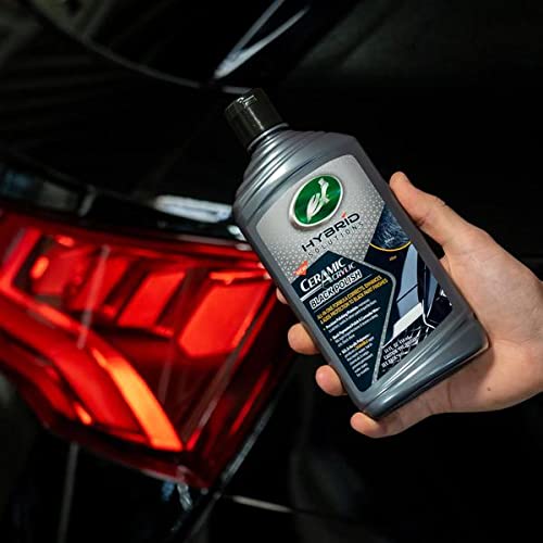 Turtle Wax 53894 Hybrid Solutions Ceramic Acrylic Black Polish and Wax Formulated for Black Car Paint, Removes Surface Scratches and Swirl Marks, Provides Water Repellency, 14 oz. (Pack of 2)