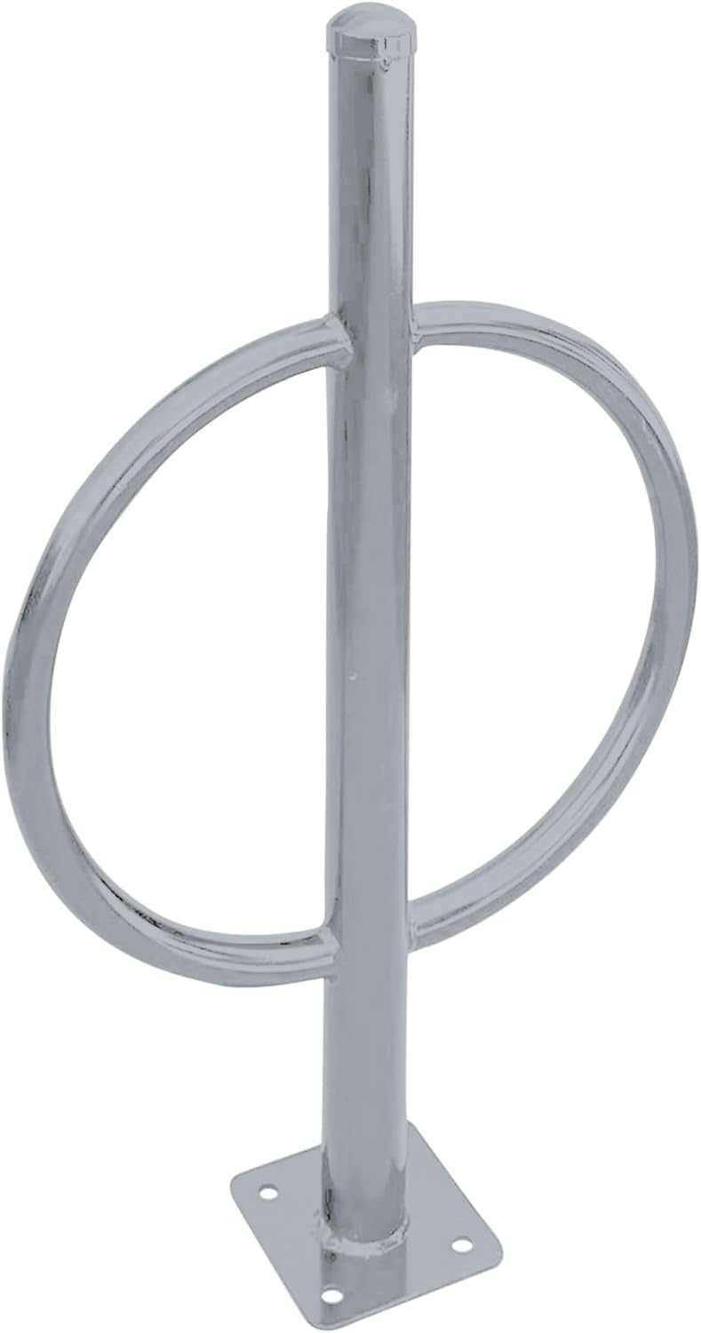 Sandbaggy Post and Ring Bike Rack - Commercial Bike Racks - Galvanized Steel - Anti-Theft Design - In Ground, Apartments, Sidewalks, Industrial (Gray, 10)