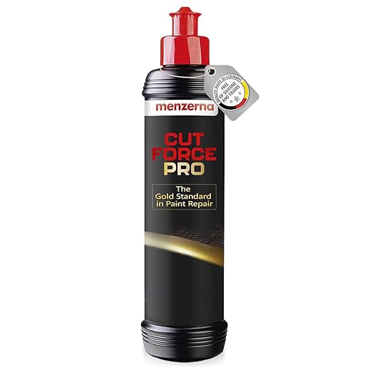 menzerna "Cut Force Pro" Car Polish 8 oz I Premium Polish with Heavy Cut and high Gloss Finish I Buffing & Polishing Compound for Car Maintenance I for Scratches & Sanding Marks I Car Body Repair