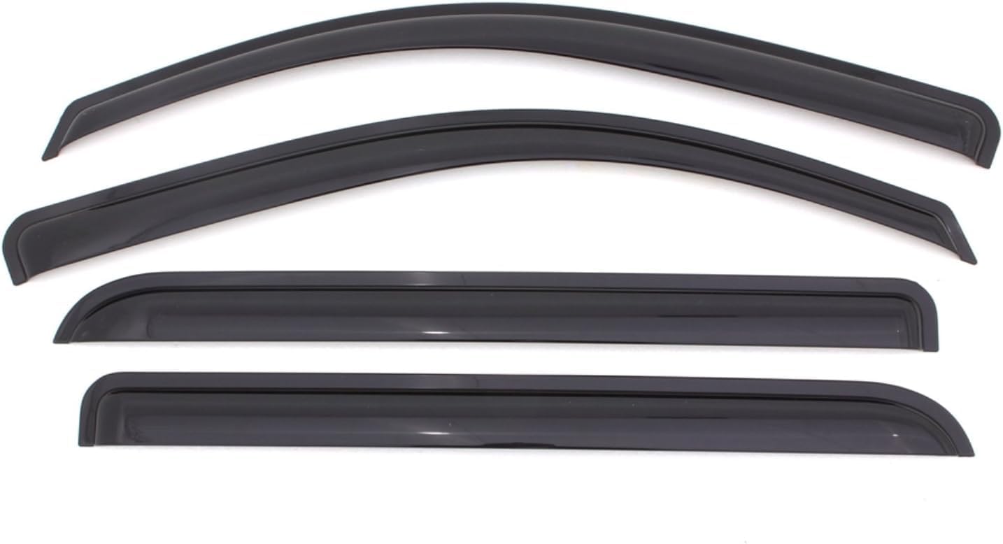 KPY Window Visor Compatible with Toyota Highlander & Highlander Hybrid 2001-2007, 4PC Rain Guard Side Window Vent Deflectors Tape-On Mugen Style, 2001 2002 2003 2004 2005 2006 2007