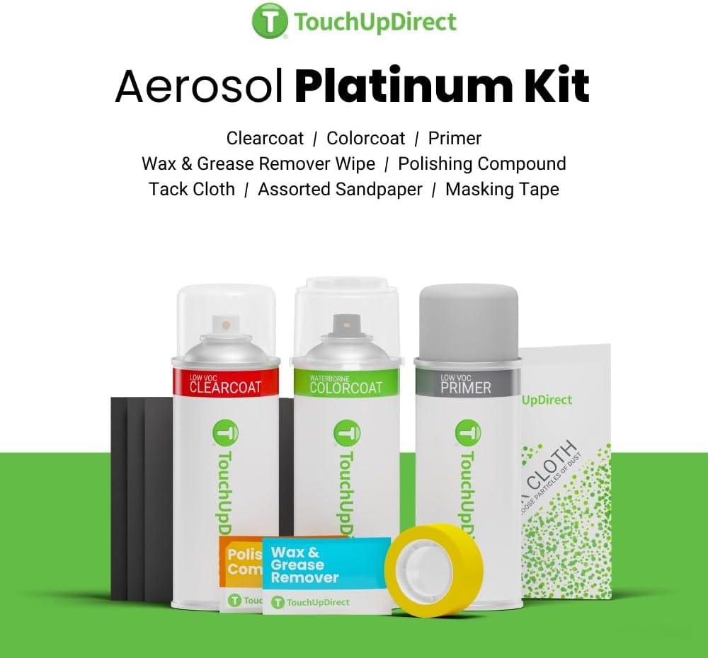 TouchUpDirect 8X2 Blue Eclipse Metallic Compatible with Toyota Exact Match Touch Up Paint Aerosol - Platinum Kit