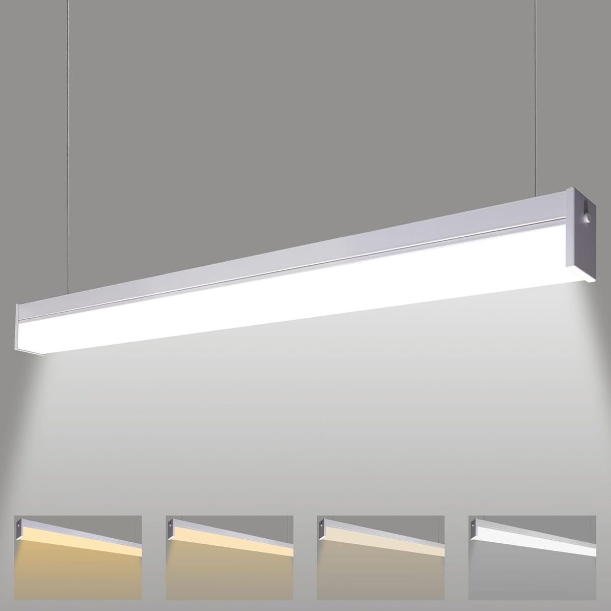 4FT LED Shop Light，Led Garage Ceiling Lights, LED Workbench Light，LED Wraparound Light Fixture,Hanging or Suface Mount,Office Ceiling Light for Garage, Office, Kitchen